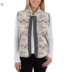 WOMEN'S CARHARTT RELAXED FIT FLEECE SNAP-FRONT VEST, size medium,EUC